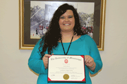 Pictured is Holmes Community College Goodman Campus sophomore Taylor Adcock who will receive the Lyceum Scholarship - the University of Mississippi’s highest scholarship for transfer students.