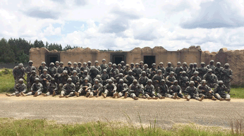 Pictured are the 70 plus cadets, including the five from Holmes Community College, who participated in the two-week Annual Mississippi Magnolia Guard Officer Leadership Development (GOLD) Program at the Camp Shelby Joint Forces Training Center May 14-29.