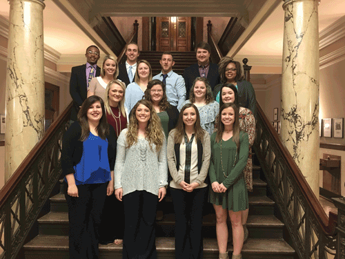 Pictured is the PTA group at the State Capitol.