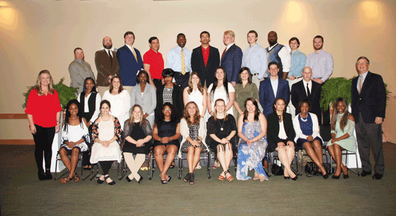 Pictured are Ridgeland Phi Theta Kappa inductees for the spring of 2017, along with officers and advisers.