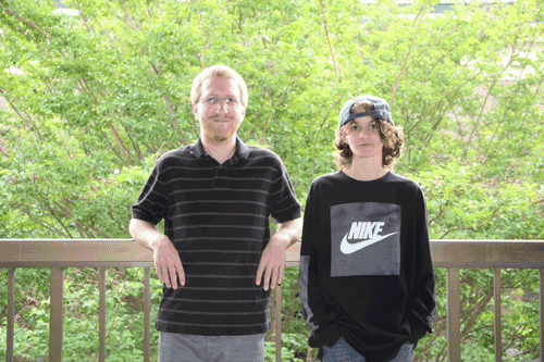 Pictured are (left to right) Kris Wilson, adjunct art instructor, and his student Lydia Fortenberry. Fortenberry recently placed third in the MC/JCAIA Student Art Competition.