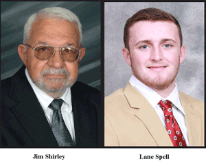 IN THIS PHOTO: Jim Shirley, instructor of Jim Shirley, physics and engineering instructor, and Lane Spell of Lexington, a sophomore mechanical engineering student, have been named Holmes Community College's honorees for the Legislature's HEADWAE (Higher Education Appreciation Day – Working for Academic Excellence) program for 2017.