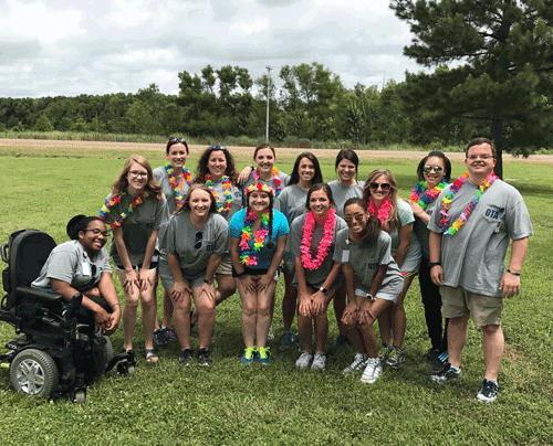 Pictured are Holmes OTA students after working at a pediatric day camp for the children at Warren-Yazoo Mental Health.