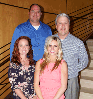 Pictured are members of the Holmes communications and marketing departments who placed in the CPRAM Awards Competition. (front, left to right) Stephanie Wood, graphic designer and CPRAM awards chair; Mary Margaret Busby, public relations specialist/journalism instructor and CPRAM president; (back, left to right) Steve Diffey, director of communications/sports information and CPRAM scholarship chair and Barin von Foregger, multimedia specialist and CPRAM junior institution representative. Not pictured: Katherine Ellard, public relations specialist/alumni coordinator and Bronwyn Martin, director of marketing.