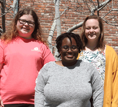 Pictured are the Goodman Campus Creative Writing Contest winners. They are (left to right) Alyssa Allbritton of Jackson, Amira Wallace of Jackson and Hayden Mitchell of Kosciusko. Not pictured: Hallie Westbrook of Pickens.
