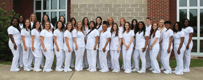 Pictured are the 2019 Ridgeland Campus ADN graduates prior to their Pinning Ceremony. They are (front row, left to right) Brittany Jones, Kristen Lee, Kelsey Oswalt, Ashley Nicole Ashley, Alexis Topik, Stephanie Paul, Katherine Middleton, Soma Dhar, Crystal Anderson, Madalyn Morris, Kaylee Butts, Veronica Rivers, Tori Sprowles, Gabriel Bridgeman, Crystel Sayles, (back row, left to right) Natasha Hudson, Emily Baldwin, Brooke Boteler, Kaitlyn Westcott, Shelby Smith, Madison Clausel, Kelsey Smith, Aqila Moses, Jessica Knott, Rebecca Dickard, Sam Jones, Alice Shelton and Aliesha Hudson.