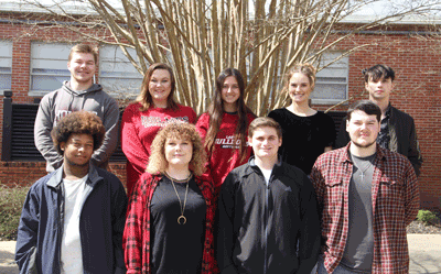 Pictured are the 2020 Goodman Campus Creative Writing Contest Winners. They are (front row, left to right) Jurtis Culp, Lundy Hawthorne, Thomas Barnes, Justin Porter, (back row, left to right) Jim Turner, Brantley Holder, Kaleigh Cosgrove, Jenson Williams and Draven Howell. Not pictured: Ra’Darius Williams and Tyeisha Quinn.