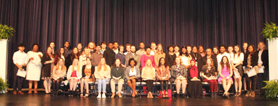 Pictured are the 48 Holmes Phi Theta Kappa Alpha Lambda Sigma Chapter inductees following the ceremony on Feb. 27. Inductees included: Anna Booth, Matthew Burnham, Kade Clinton, Benjamin Crout, Nancy Duarte-Sanchez, Addie Fetcko, , Anna Fortenberry, Cameron Fortenberry, Chloe Fortner, Julie Frost, Maya Gipson, Michael Gonzalez, Christy Griffith, Evelyn Beyoncé Henderson, Gracie High, Brandon Hines, Brian Johnson, Trinity Jones, Donnell Kinnard, Joy Kate Lawson, Clayton McCarter, Ashley McFarland, Lael McNair, Sophia Melgar, Steven Middleton, Olivia Milner, Tyler Murphy, Maha Musa, Asia Pittman, Adriana Reed, Margaret Sanders, Allison Shaw, Love Preet Singh, Matthew Sinclair, Deja Sloan, John Springer, Fallon Stephens, Addison Stevens, Yarenni Valdez, Bryce Varner, Bree Vierling, Roxanne Washington, Zac Watkins, Caroline Wheel, Quindarius White, Caroleshia White-Tower, Evan Woods and Holley Yates.