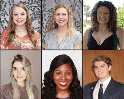 Pictured are the 2020 Phi Theta Kappa All-MS Academic Team Members. They are (top, l-r) Kalee Beck, Ivey Devine, Sarah Elizabeth Hardy, (bottom, l-r) Gracie MacGown, Shakeria Smith and Nathan Wildhaber.