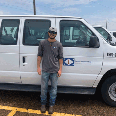 Pictured is Attala County native Matthew Moore, who was in the inaugural Ingalls shipfitting training program at Holmes and is now employed with Ingalls in Pascagoula.