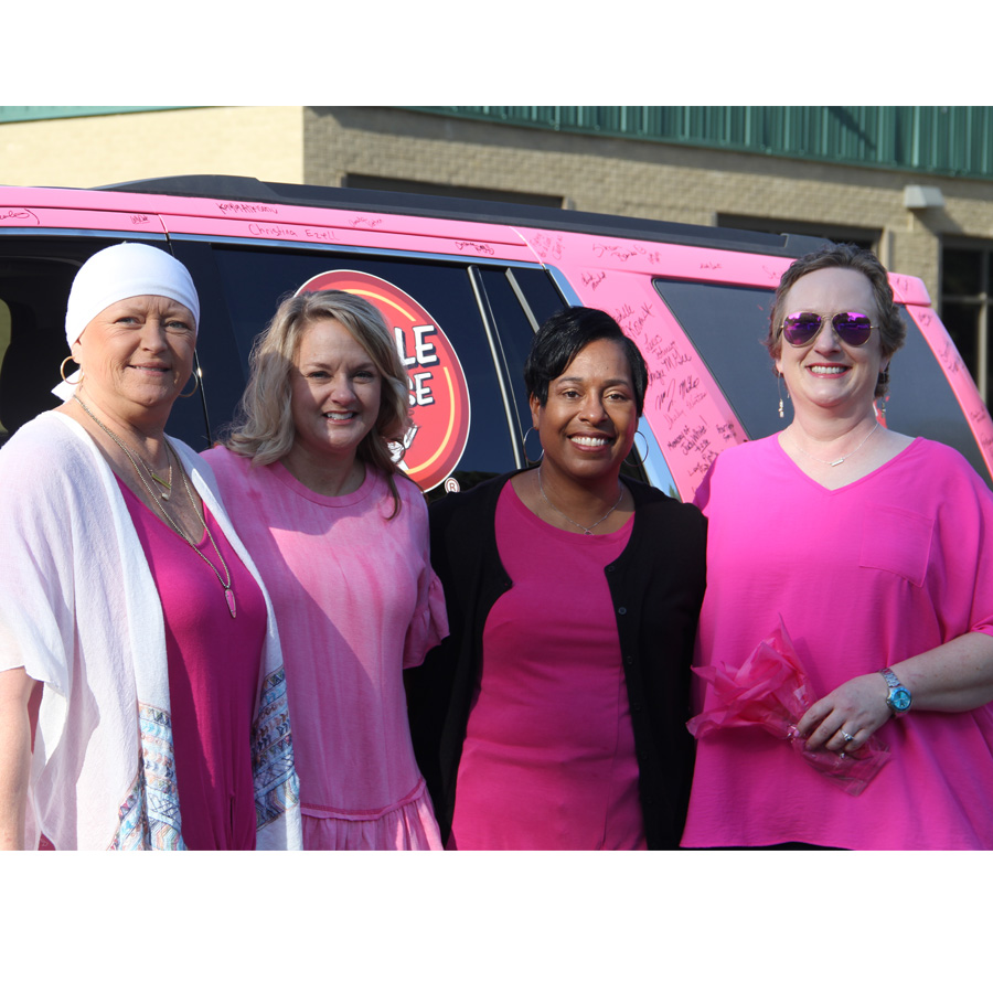 Guests of honor at the Attala Center Cruisin for a Cure Stop included: Missy Woodfin, Connie Henderson, Jerrelyn Jackson and Amy Tucker.