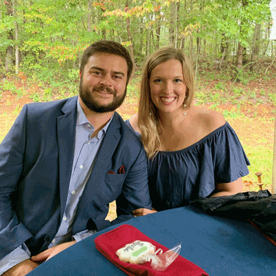 Pictured is Holmes alumna Augusta Leigh Foust (’14) with her husband Alex Foust. She was recently named 2020-21 Teacher of the Year for Pisgah Elementary School in Brandon.